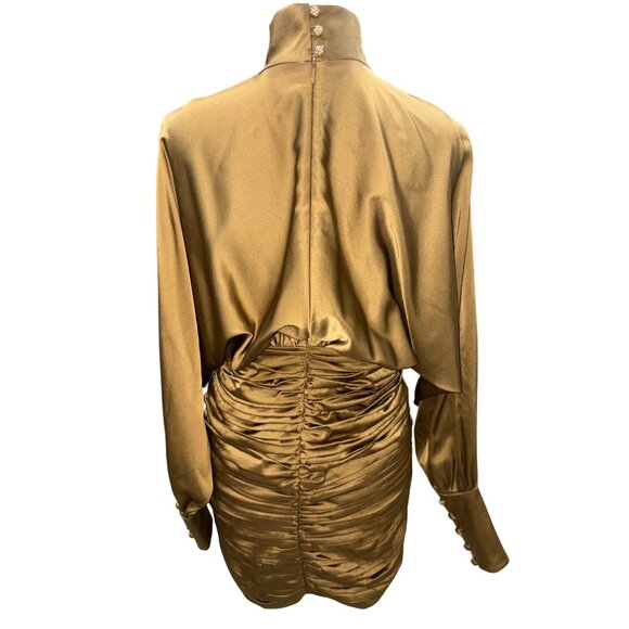 Retrofete Barbara Dress in Olive Green Small New Womens Mini Cocktail - Picture 7 of 12